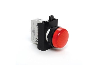 CP Series Plastic with LED 12-30V AC/DC Red 22 mm Pilot
